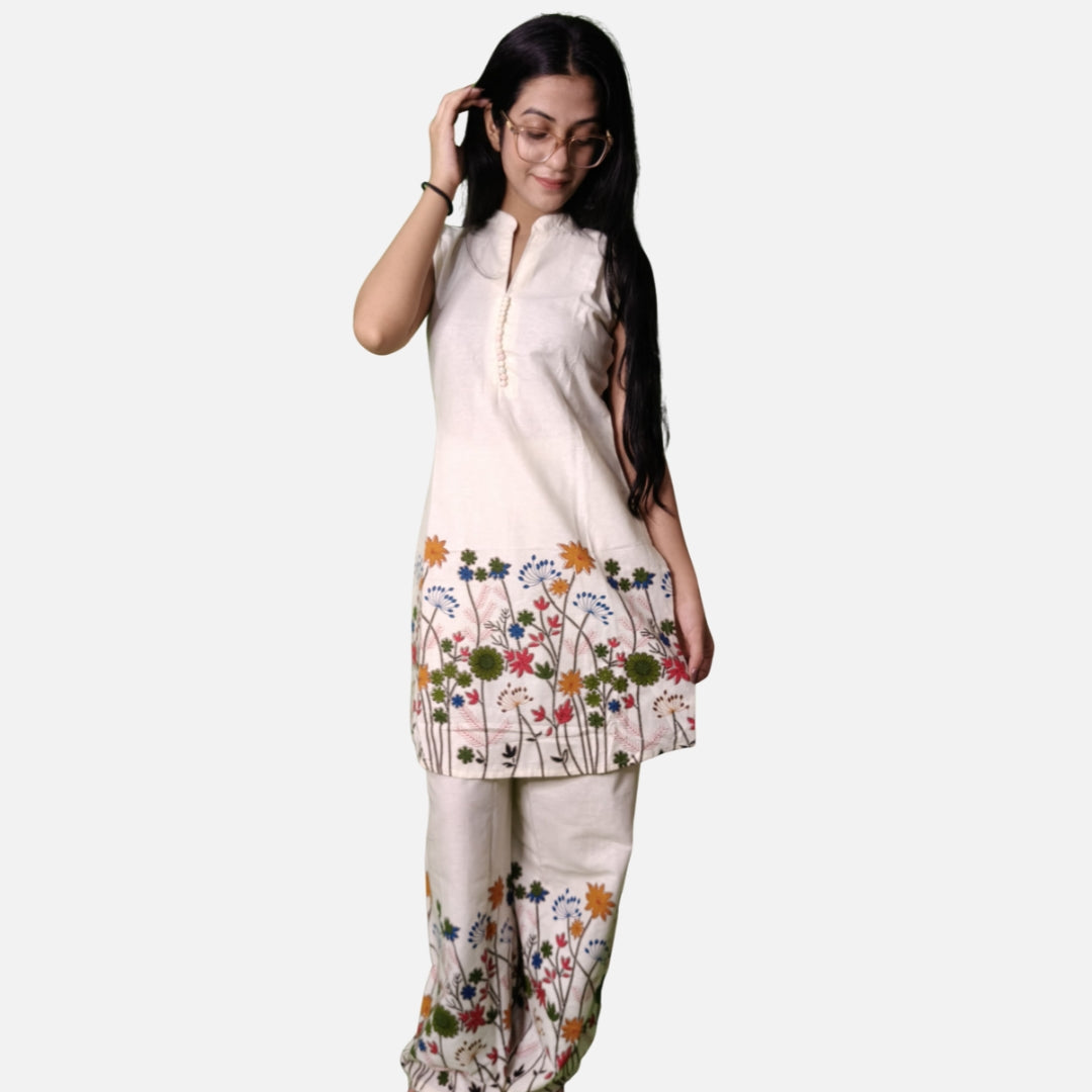 Floral Bliss – Khadi Cotton Printed Co-ord Set