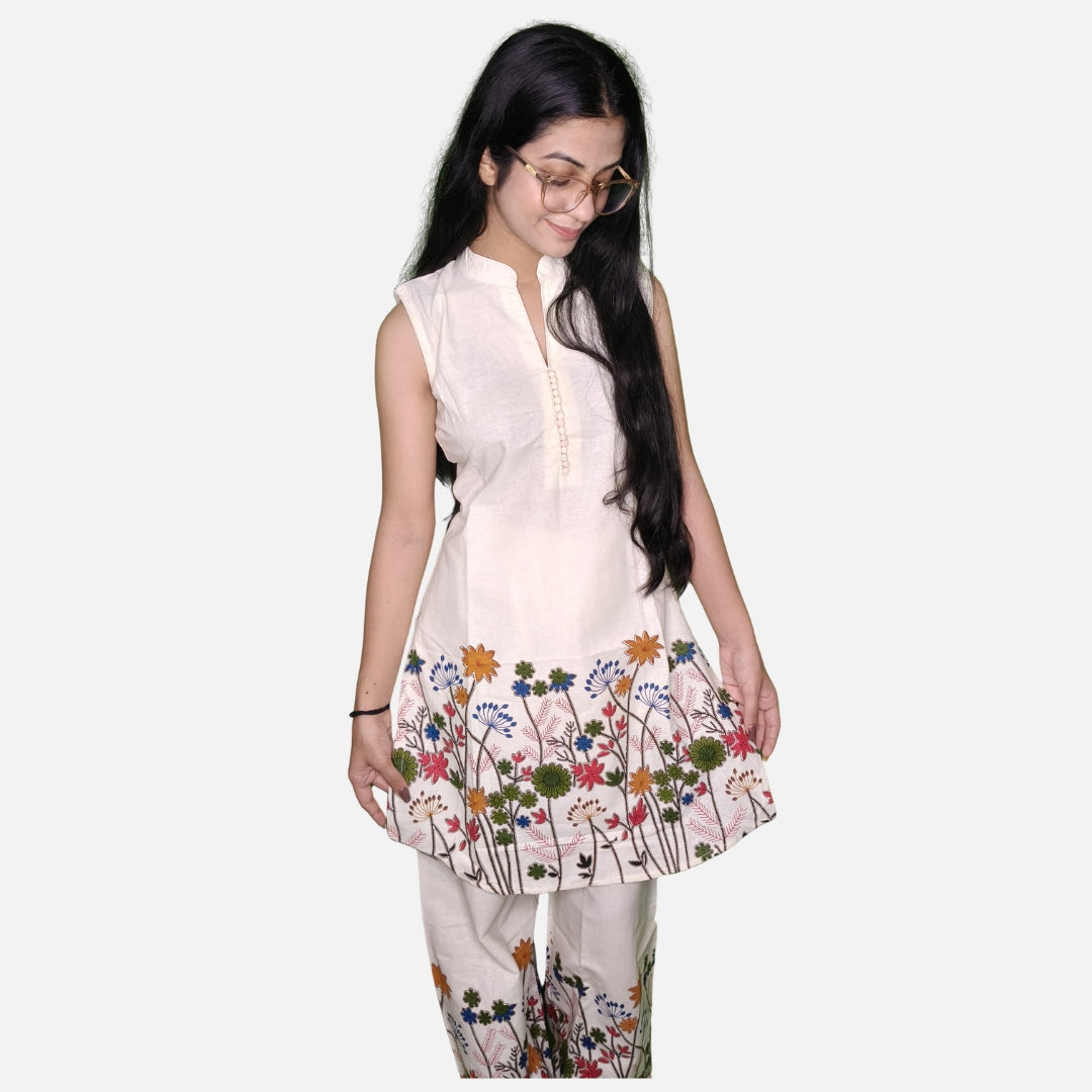 Floral Bliss – Khadi Cotton Printed Co-ord Set