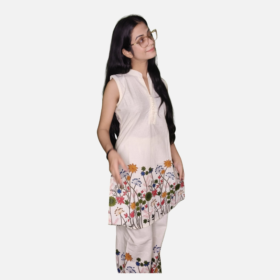 Floral Bliss – Khadi Cotton Printed Co-ord Set