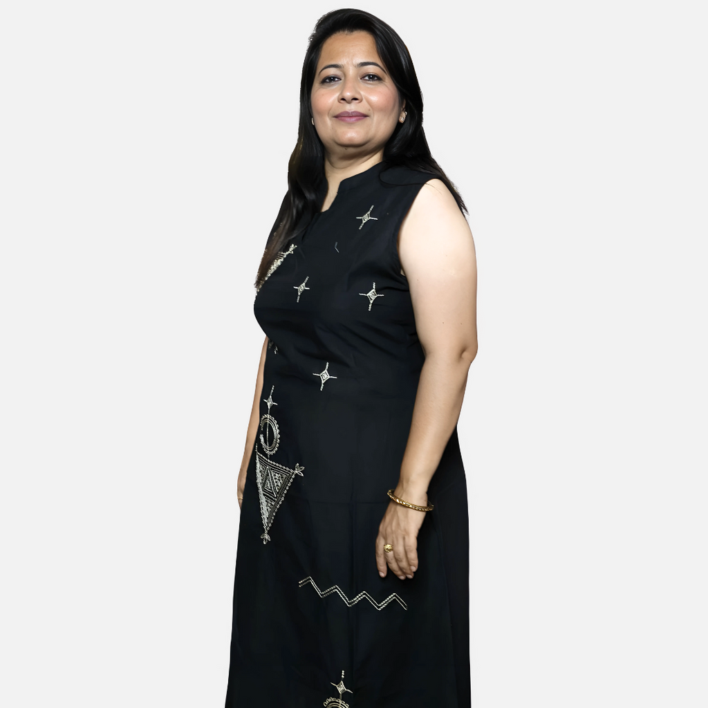 Handcrafted Cotton Long Kurti Set